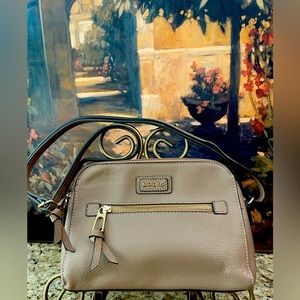 Lodis Leather Taupe Crossbody